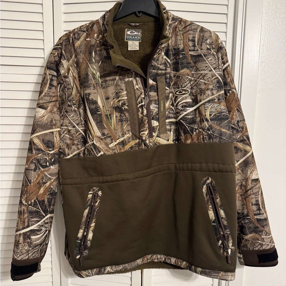 Drake Waterfowl LST Heavyweight Eqwader 1/4 zip - Realtree Max 5 jacket